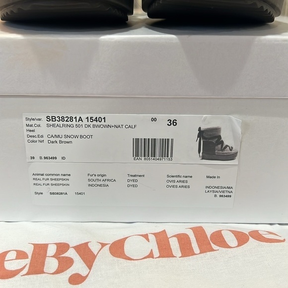 NIB CHARLEE See By Chloe Shearling Bootie - Picture 9 of 10